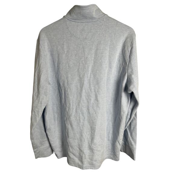 Vineyard Vines Large L Light Blue Striped 1/4 Zip Pullover Sweatshirt - Picture 2 of 6